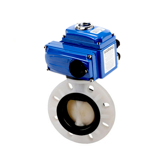 Motorized Actuator Operated Polypropylene Butterfly Valve Wafer End